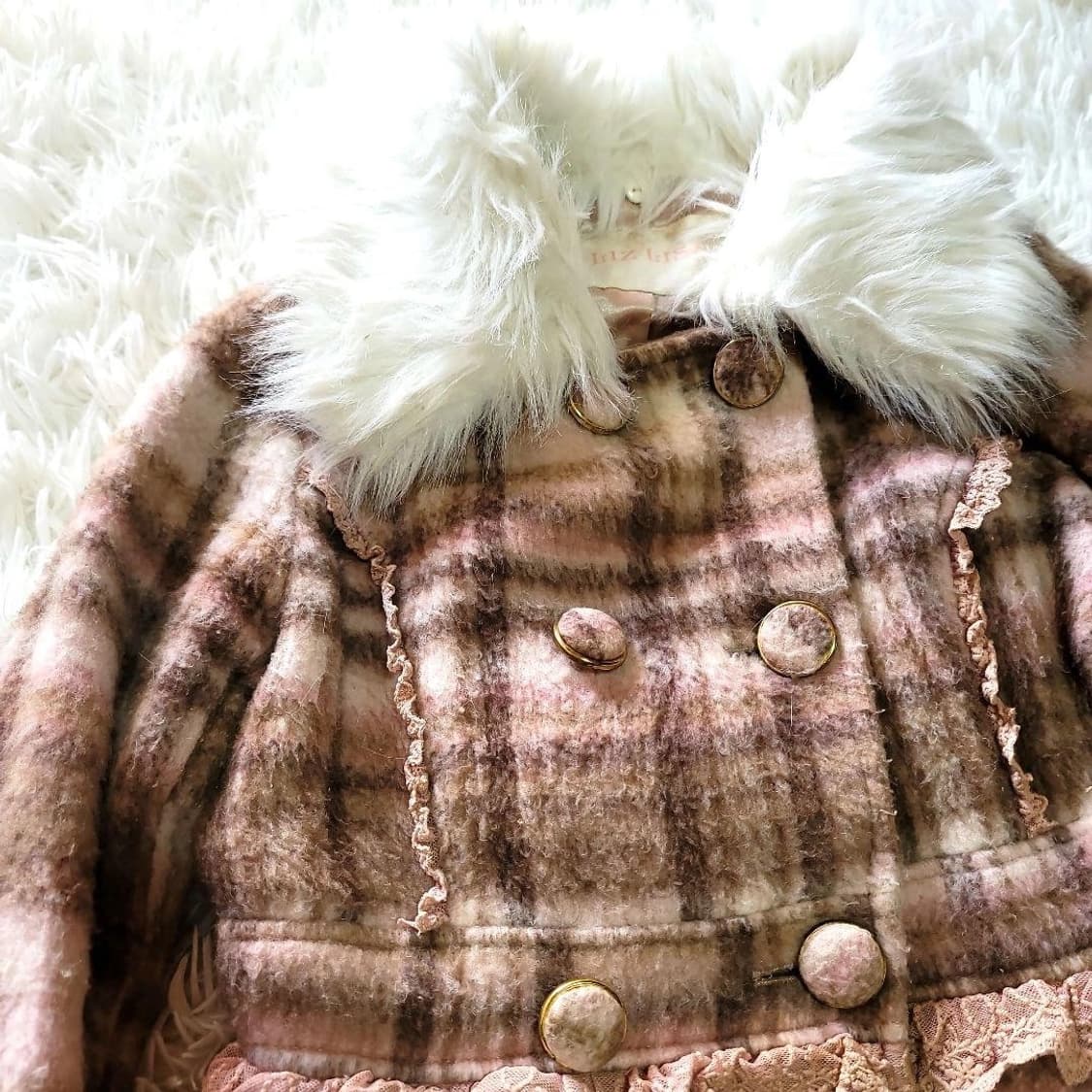 리즈리사 lizlisa 대장 딸초체크 패딩 히메갸루 라떼갸루 상품이미지2