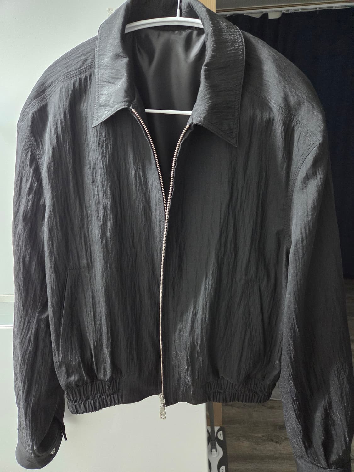 쿠어 링클 래글런 울 블루종 블랙 M 상품이미지3