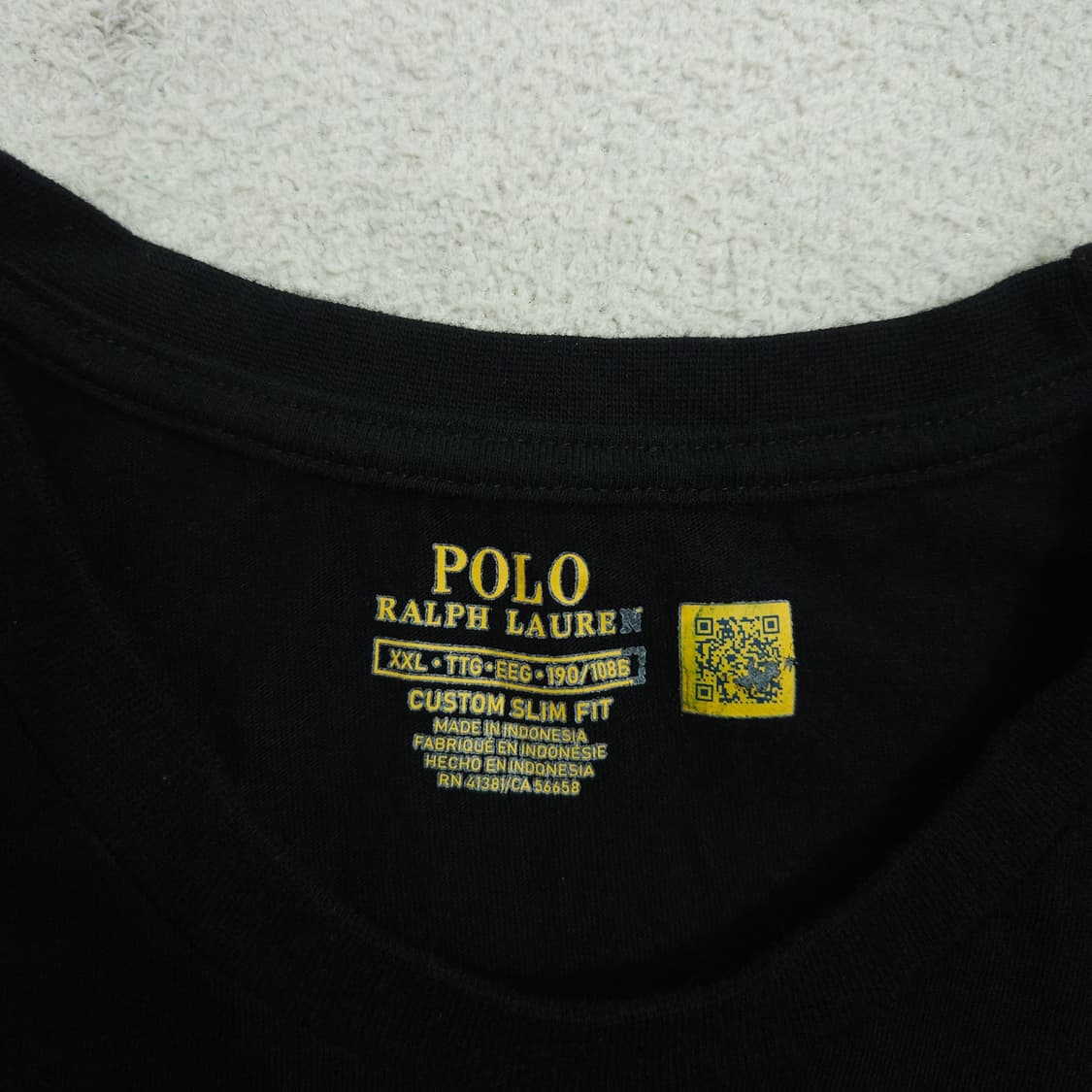 폴로 랄프 로렌 반팔 XXL 블랙 커스텀슬림핏 상품이미지4