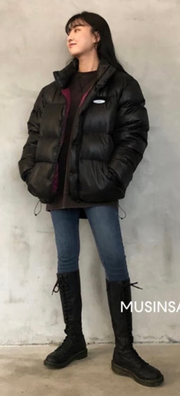 스컬프터 리버시블 블랙 패딩 상품이미지3