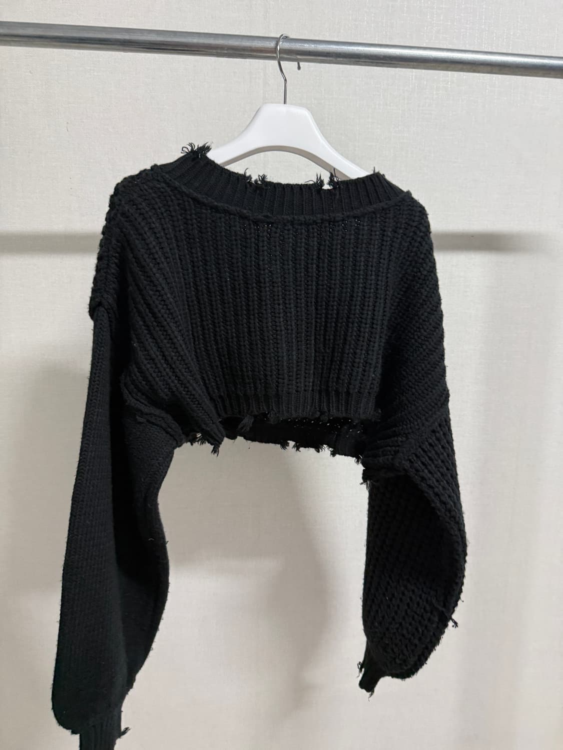 빈티지 크롭 니트 가디건 상품이미지3