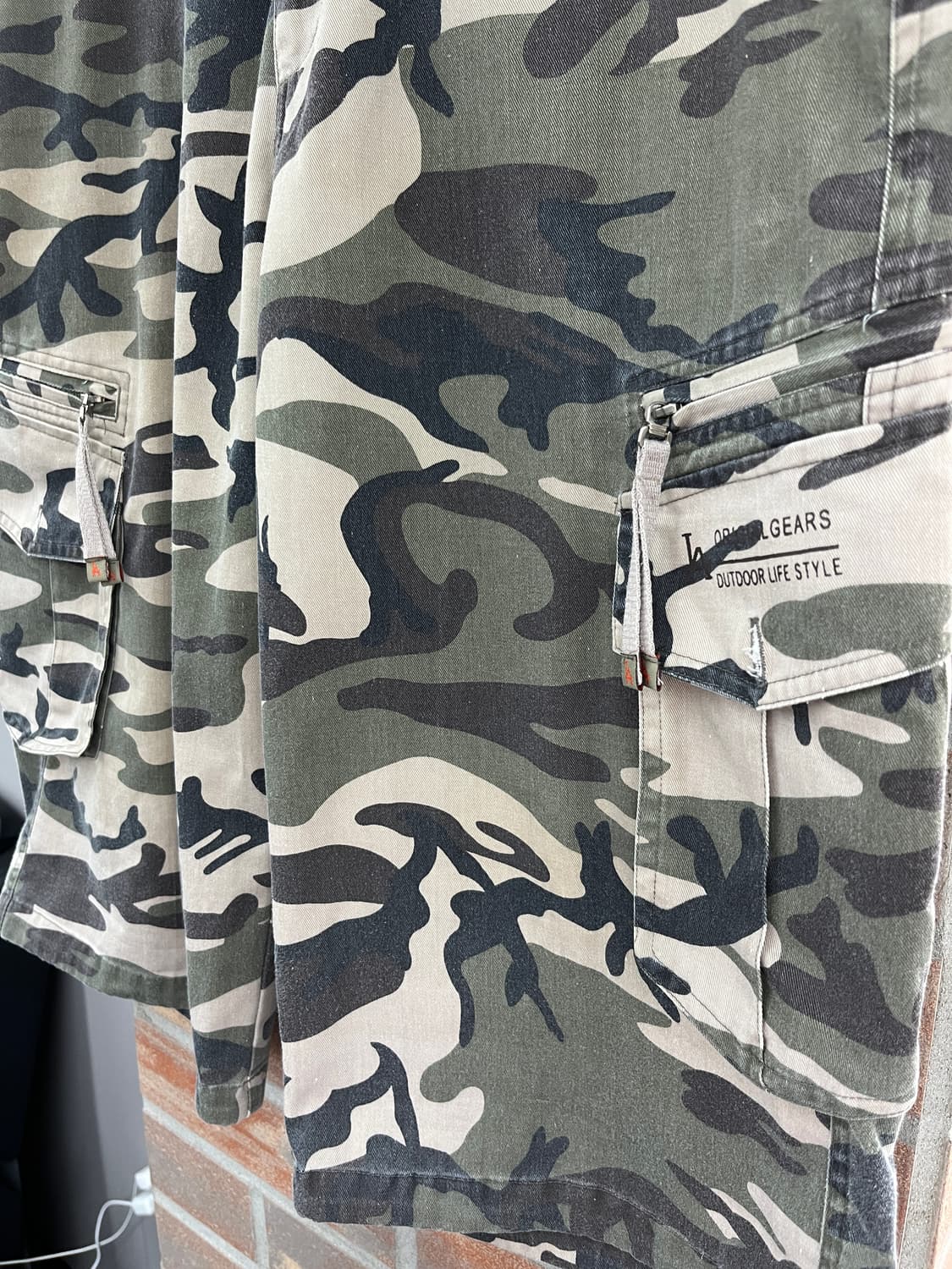 빈티지 카모플라주 카고 하프 팬츠 상품이미지9