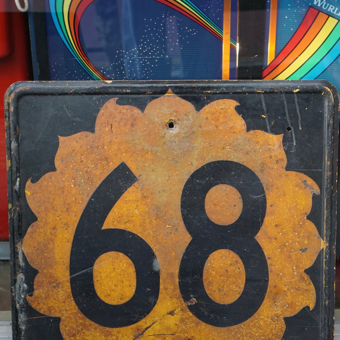 빈티지 소품 미국 68번 국도 금속 간판  상품이미지2