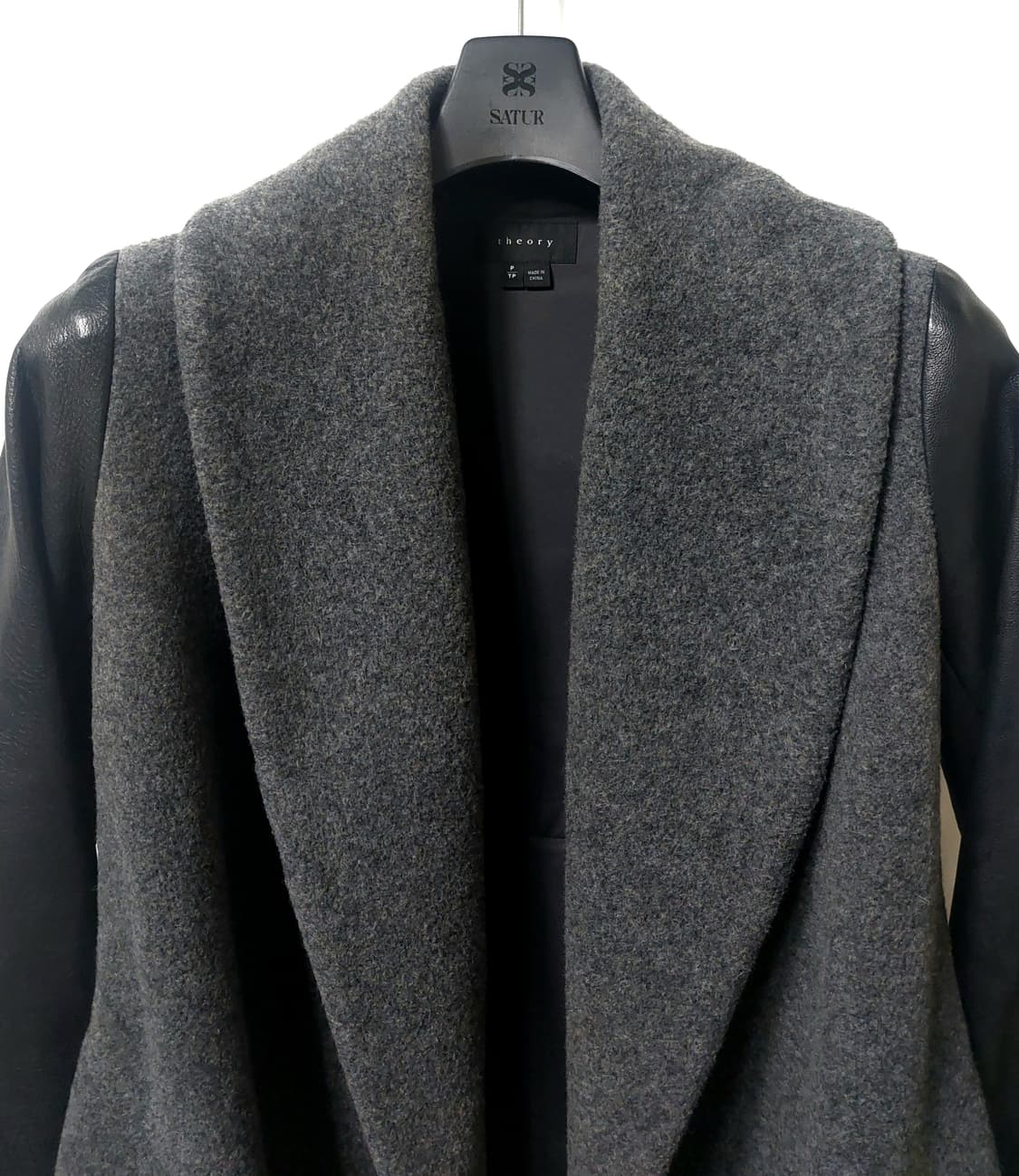 띠어리 캐시미어 울 가죽 자켓 P 상품이미지1