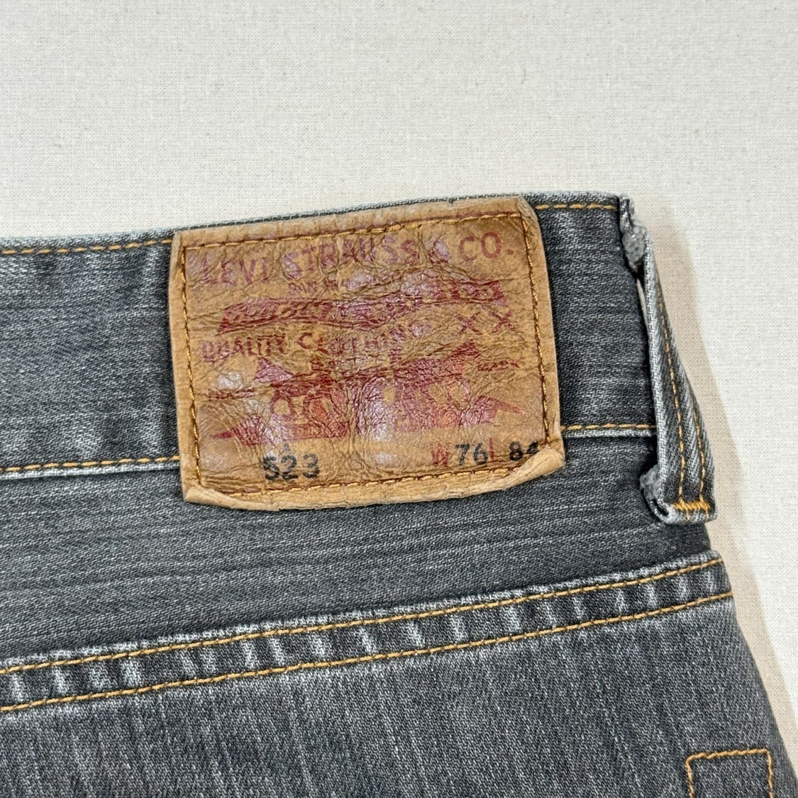 32inch) 리바이스 523 스트레이트 핏 워싱 데님 청바지 상품이미지4