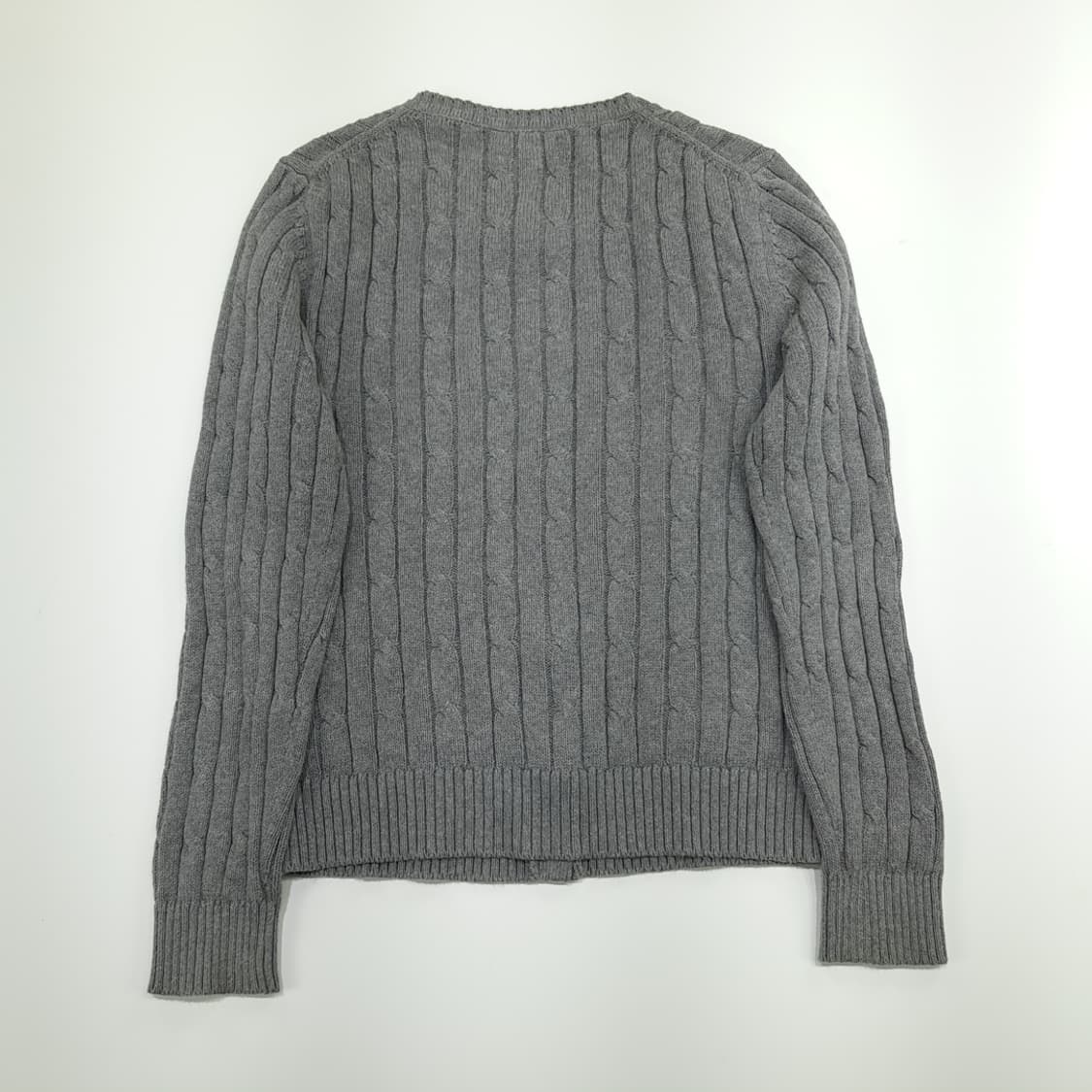 CN948W S 타미힐피거 그레이 케이블 니트 스웨터 가디건 상품이미지7