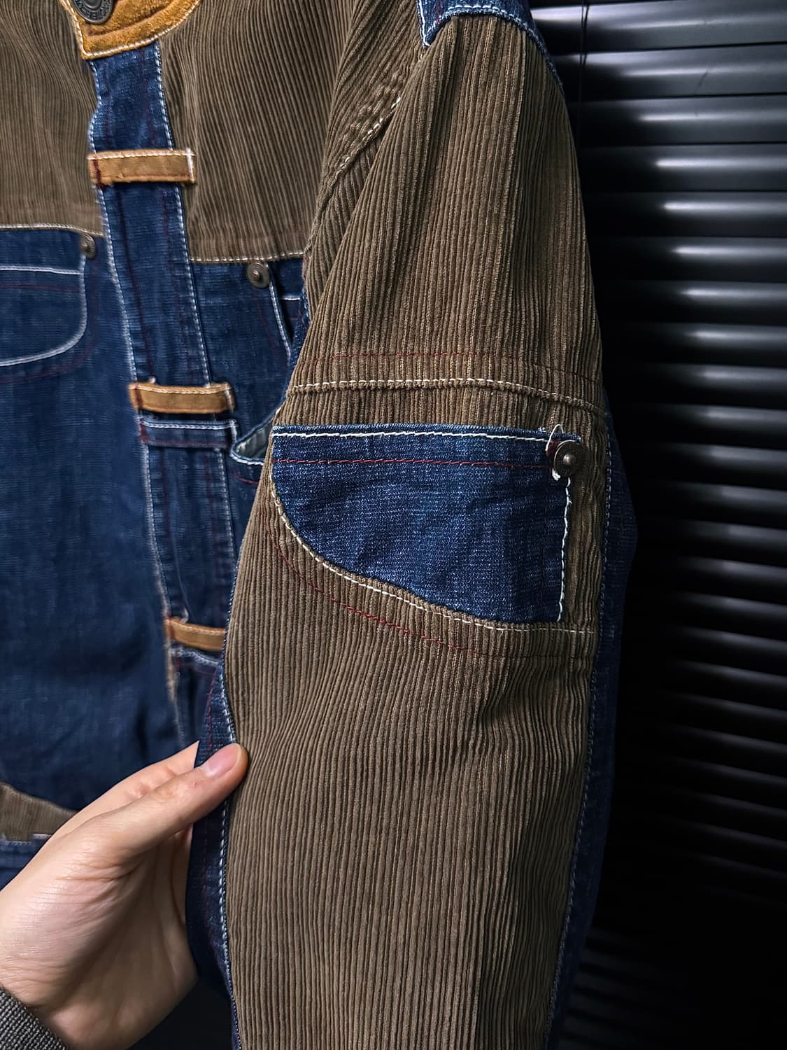 YAJAYU 일본 골덴 코듀로이 진청 브라운 갈색 워크 트러커 자켓  상품이미지4