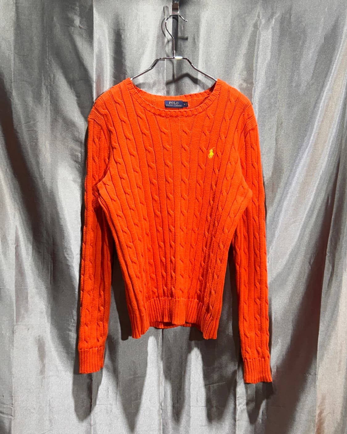 M 폴로 랄프로렌 옐로우포니 오렌지 케이블 니트 상품이미지2