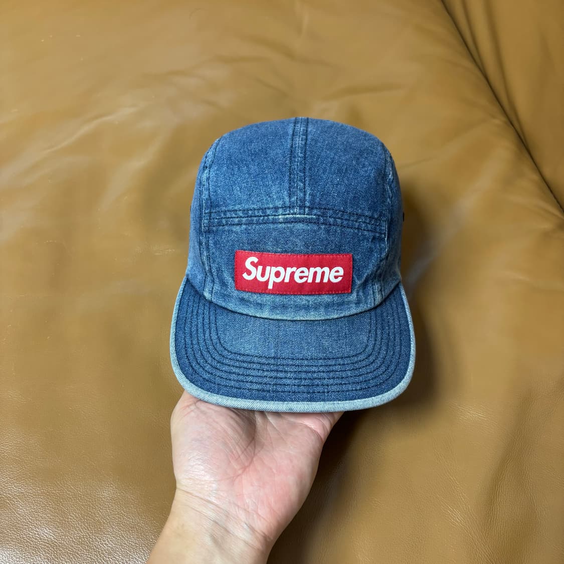 Supreme 슈프림 워시드 데님 캠프캡 모자 (Washed Denim) 상품이미지2