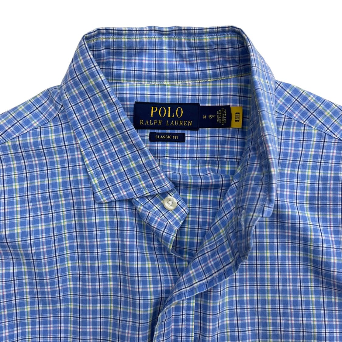 폴로 랄프로렌 네이비포니 소라 체크 셔츠 M 상품이미지5