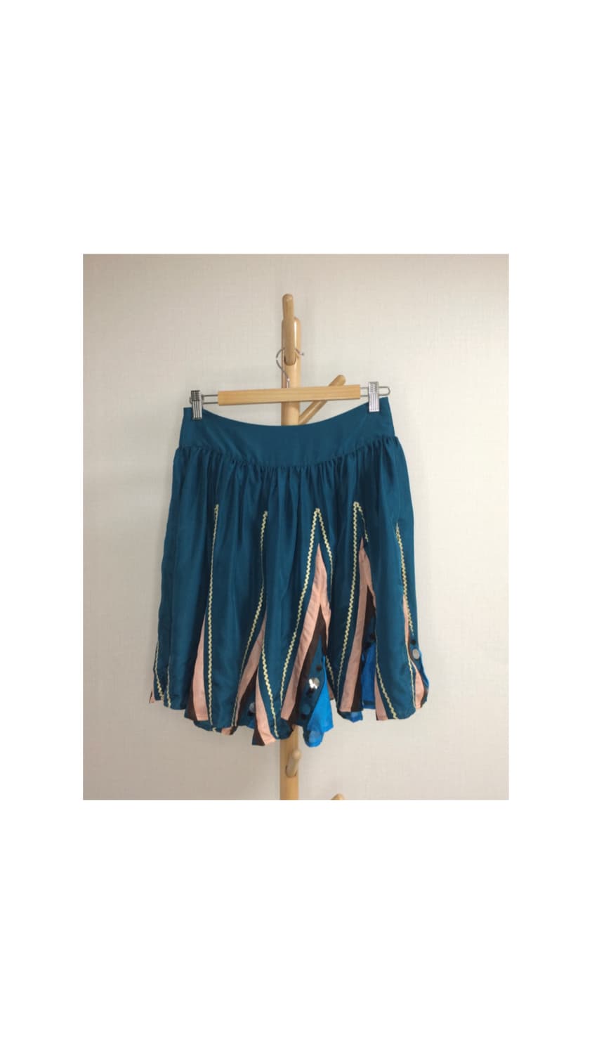 스나오 쿠와하라 스팽글 실크 스커트 상품이미지4