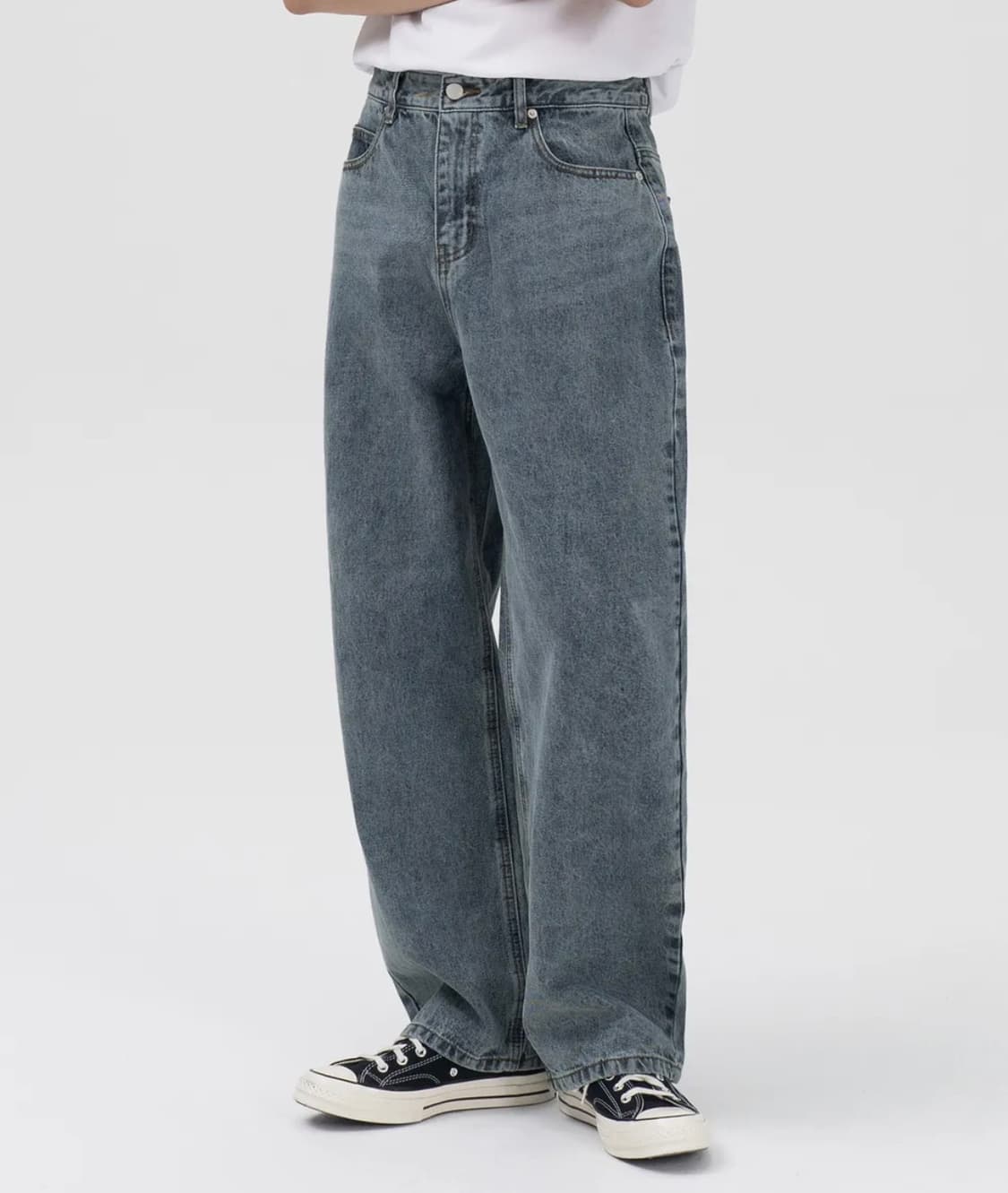 TOFFEE 벌룬핏 데님 와이드 팬츠 상품이미지1