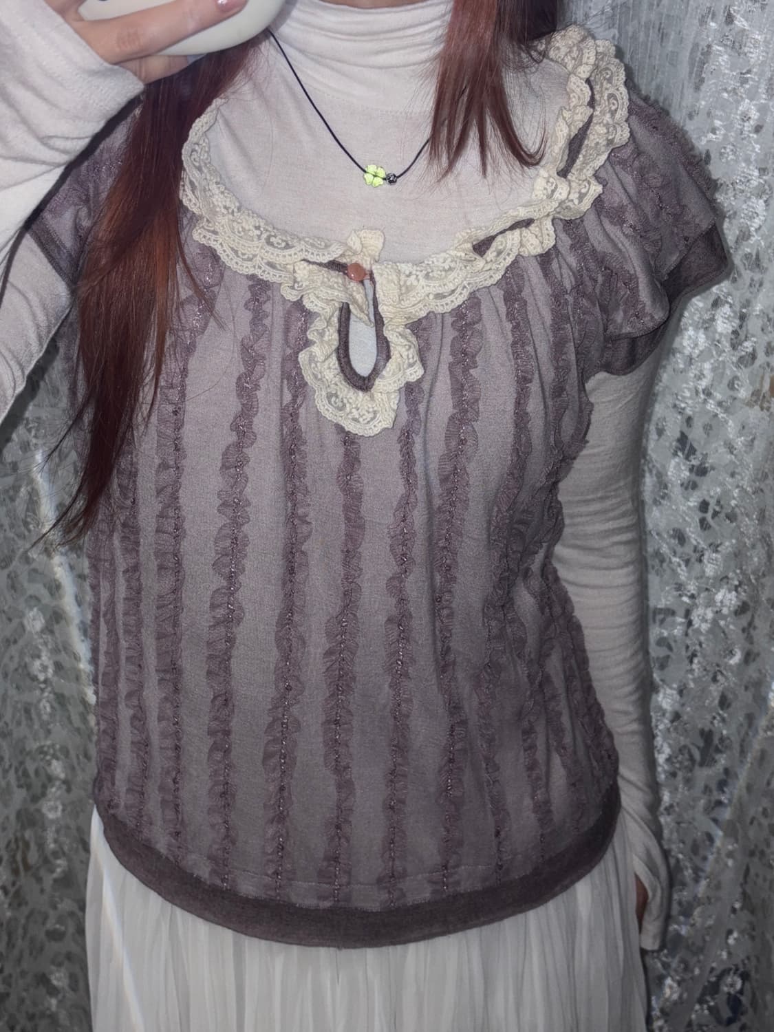 Purple lace top 상품이미지6