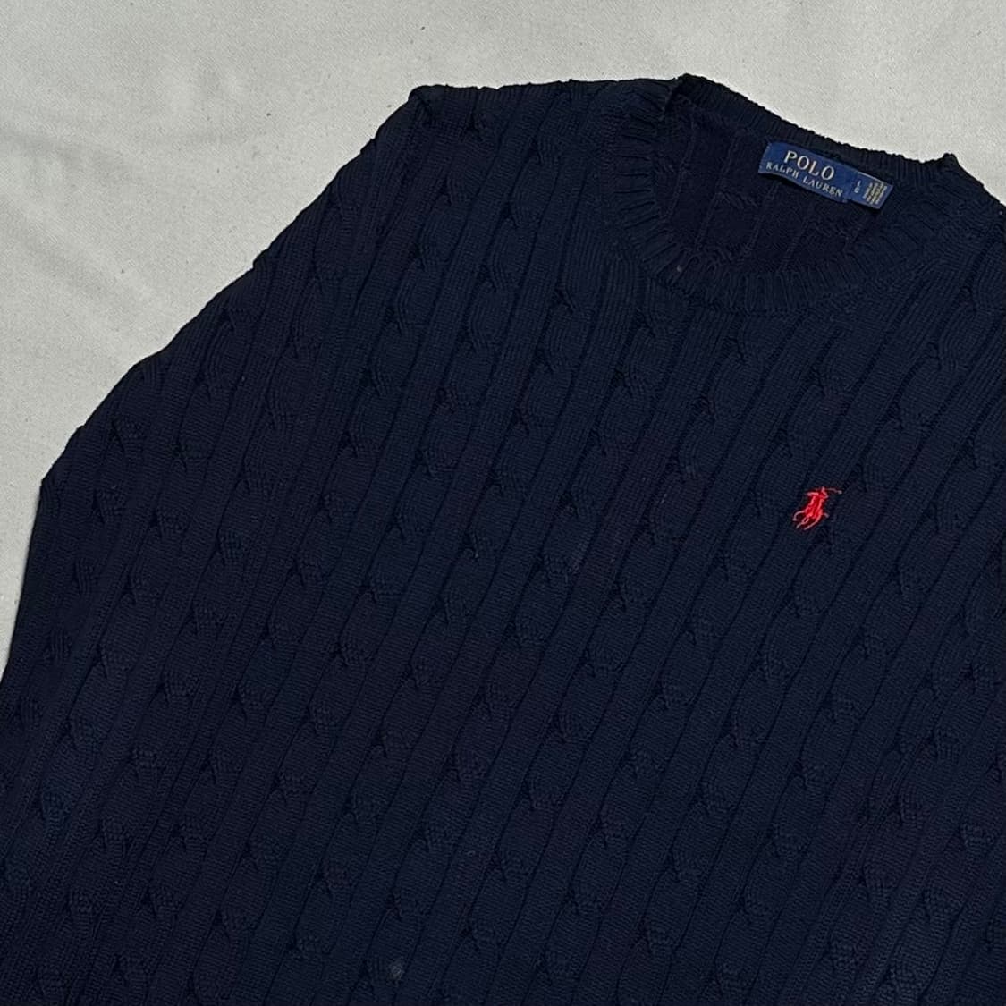 L 폴로랄프로렌 네이비 케이블 니트 0224 상품이미지1
