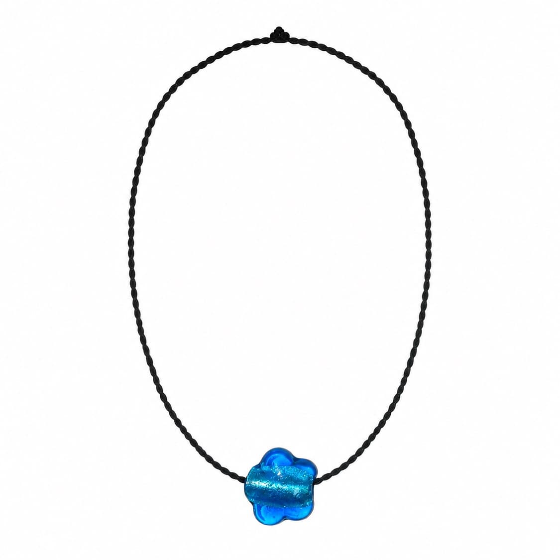 glass blue flower necklace 상품이미지2