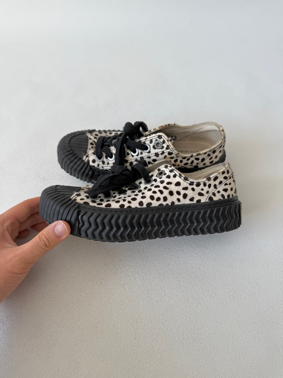 [220]엑셀시오르(excelsior) 호피 송치 캔버스 스니커즈 상품이미지1