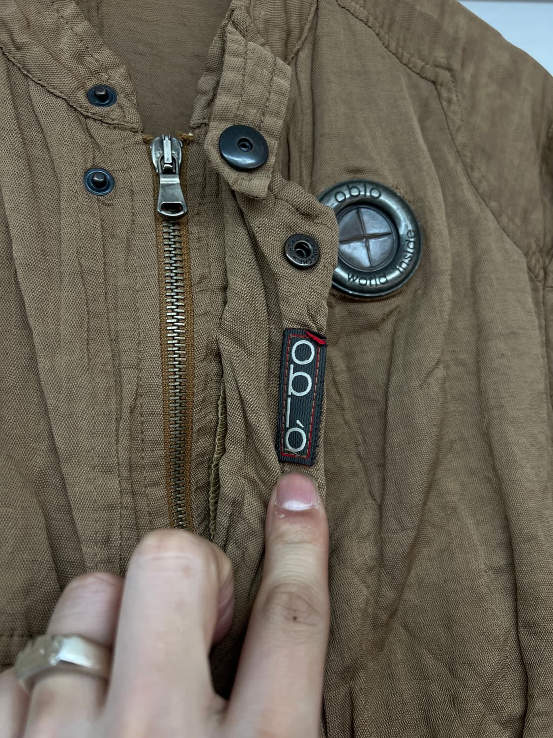 Oblo the world inside 오블로 크링클 리넨 집업 자켓 상품이미지3