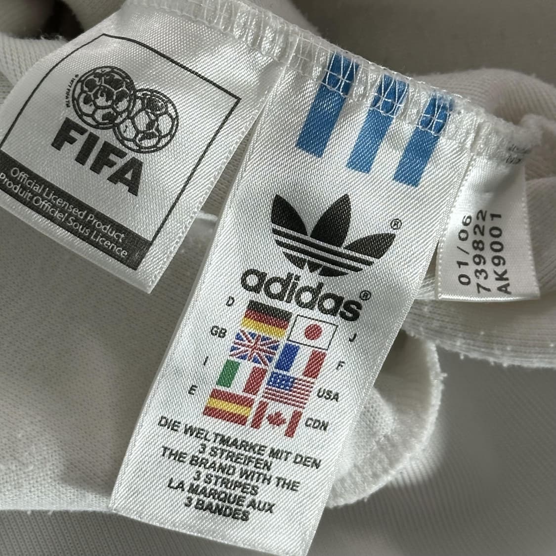 아디다스 구형 USA 미국 성조기 져지 화이트 M 상품이미지8