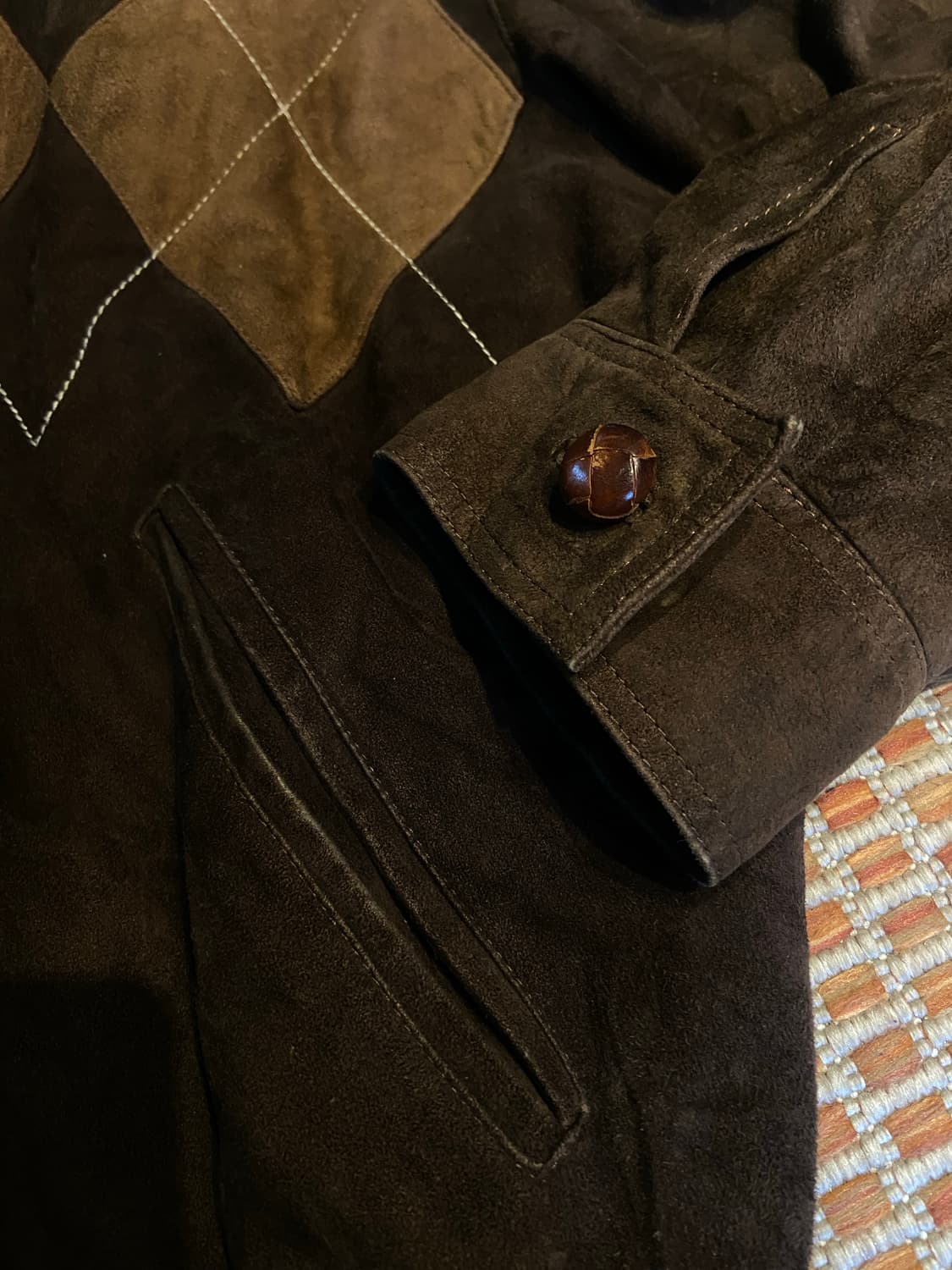 LOEWE 로에베 80s  아가일 아카이브 스웨이드 자켓 상품이미지3