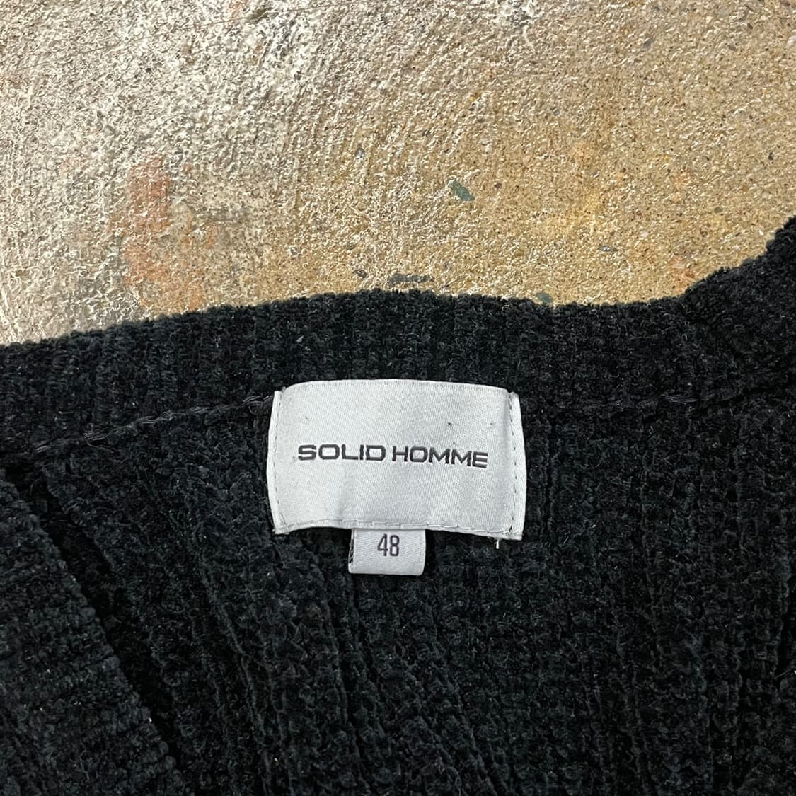 [정품/48] 솔리드옴므 블랙 골지 니트 b17 상품이미지5