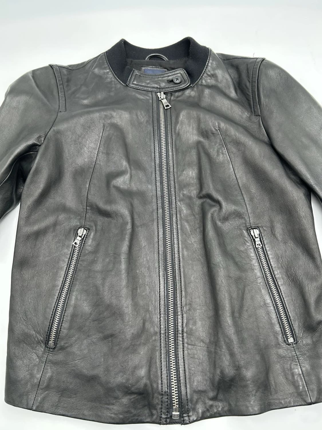 올드 갭 빈티지 블랙 레더 모토 자켓 상품이미지4