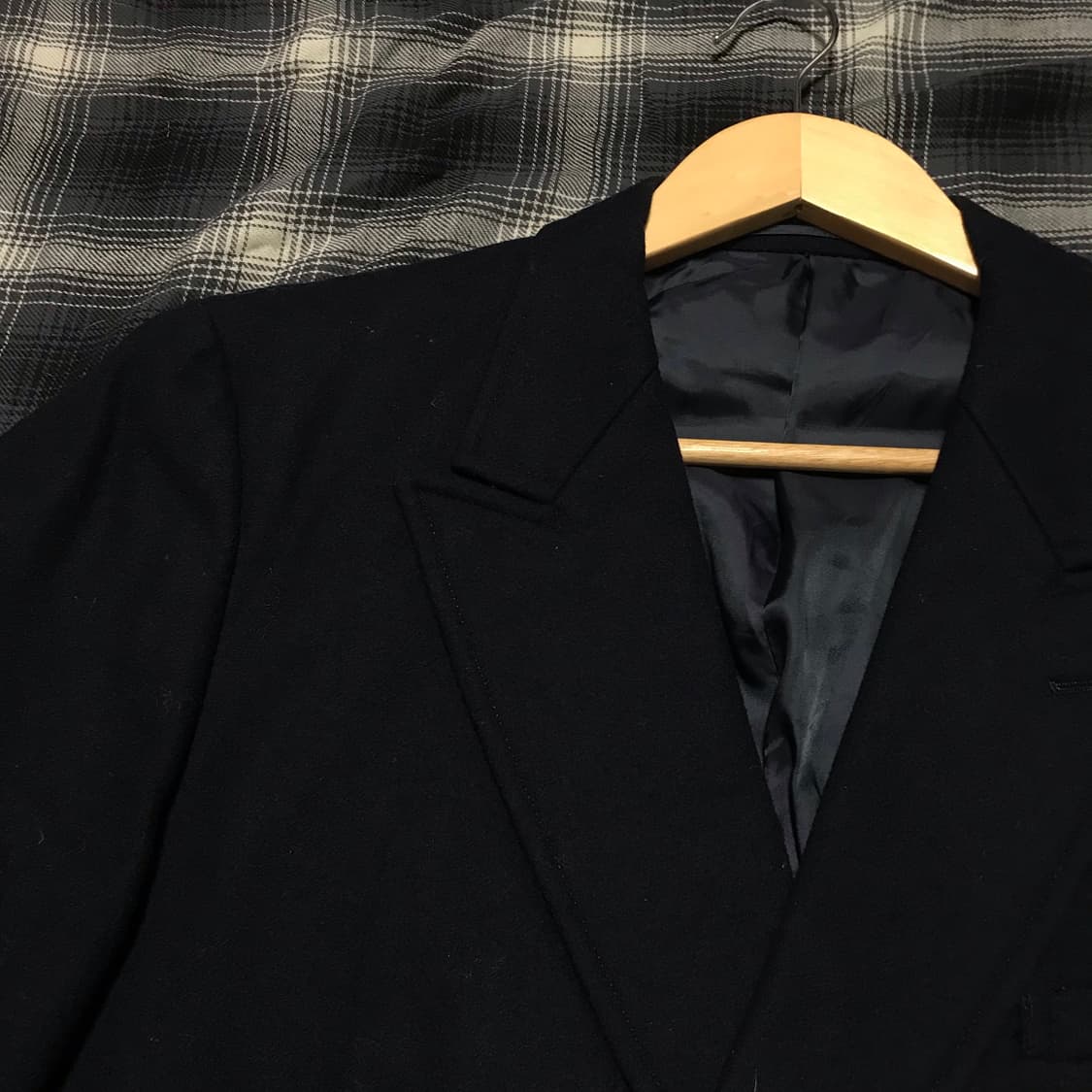 90s 재팬 제이프레스 금장 울 더블 블레이저 상품이미지3