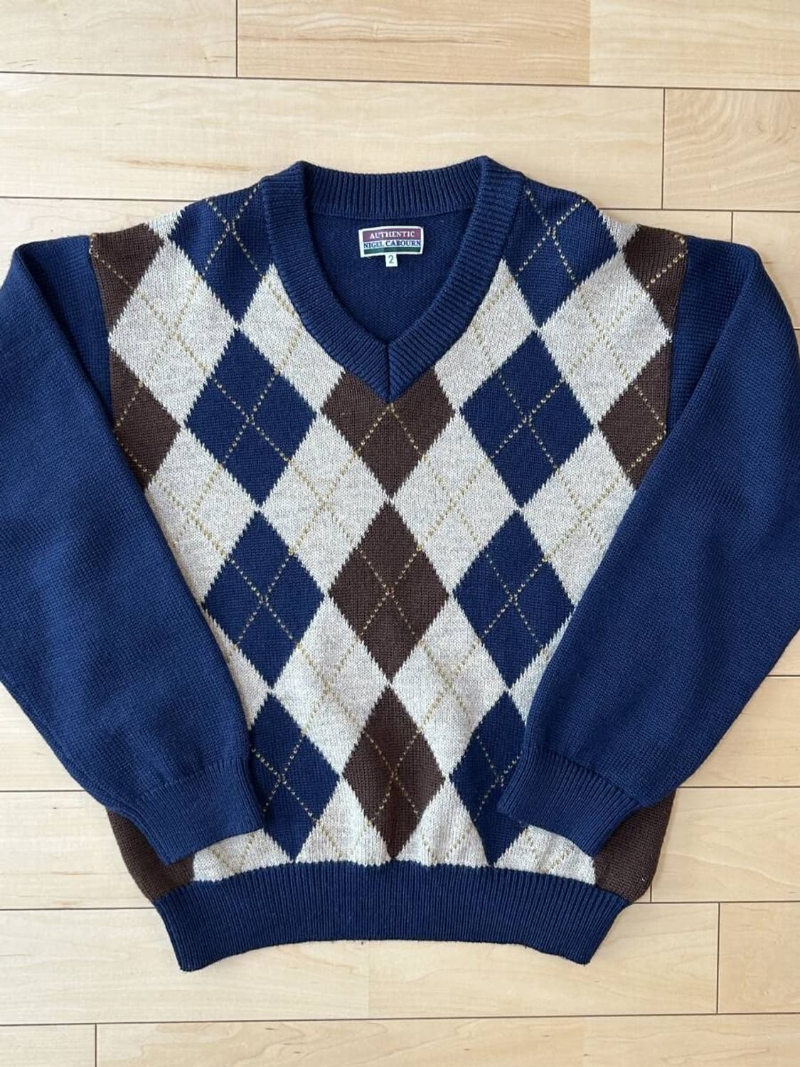 [100] 나이젤카본 아가일 니트 상품이미지1