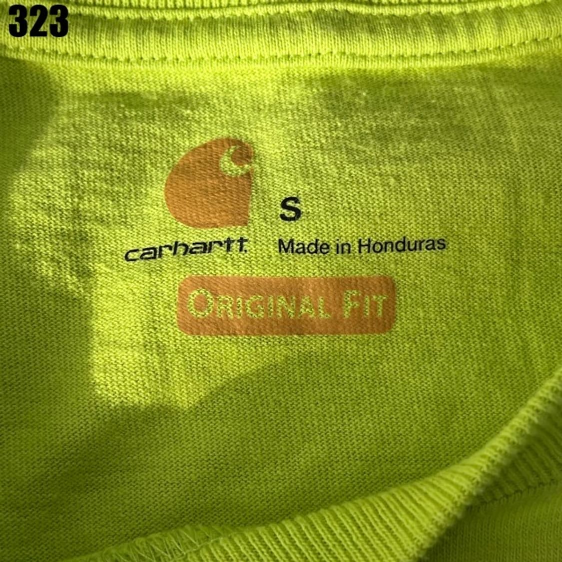 칼하트 라임색 긴팔티 상품이미지2