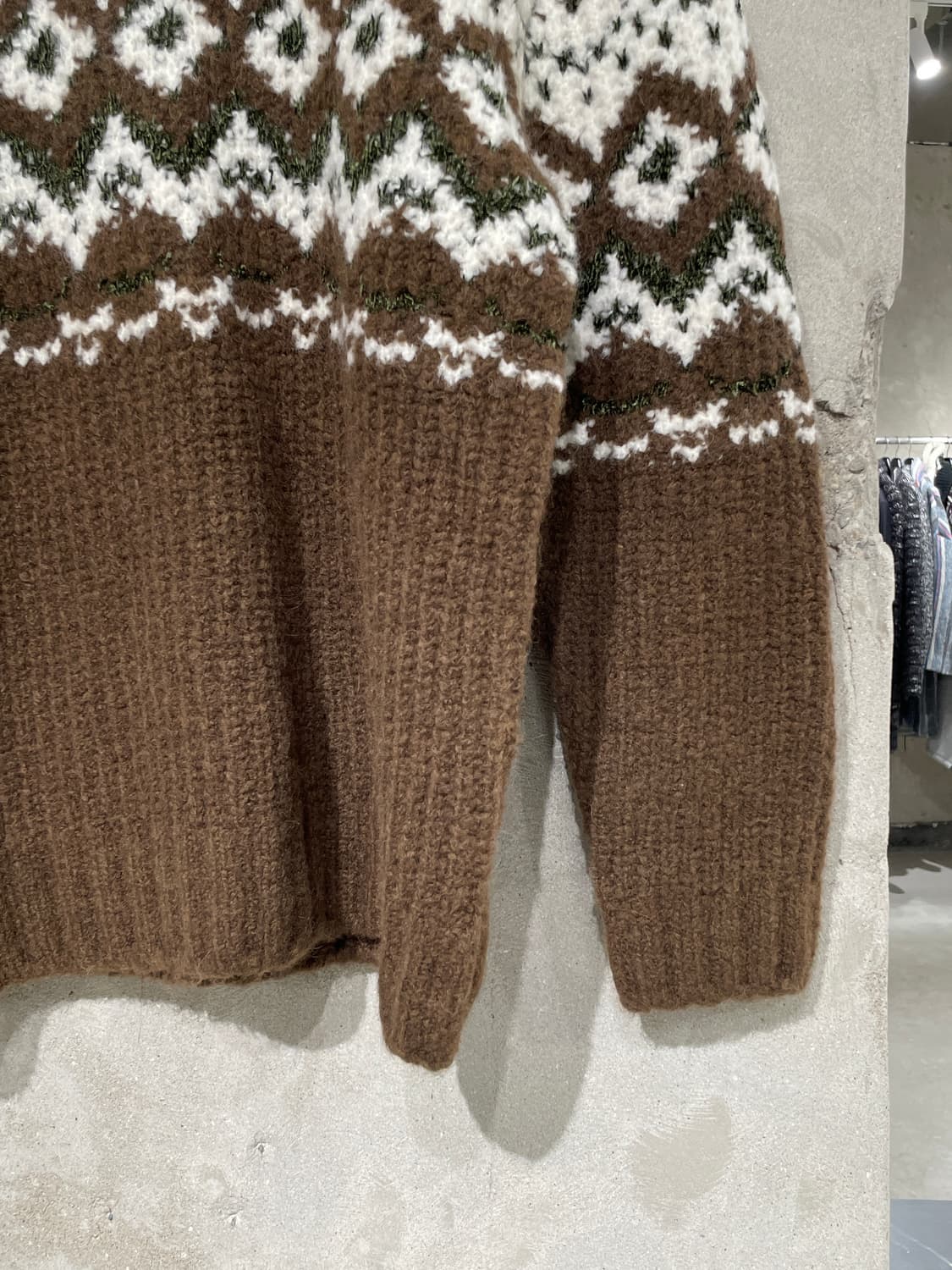 타임 옴므 22F/W 브라운 노르딕 알파카 울 스웨터 상품이미지5