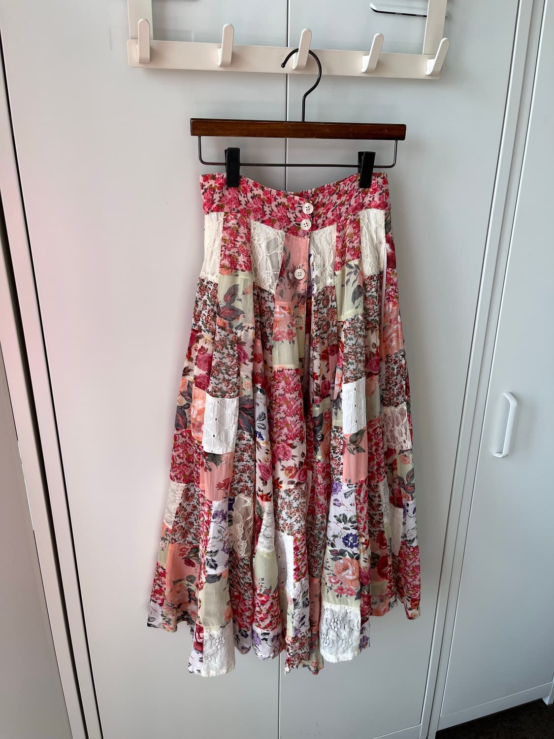 Togetheri 잔꽃 패치워크 레이스 스커트 상품이미지7