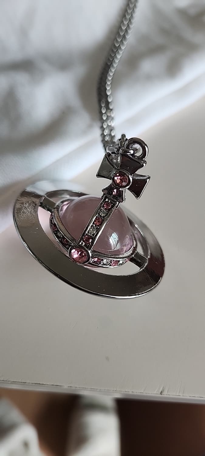 비비안웨스트우드 핑크 orb 펜던트 목걸이 상품이미지1