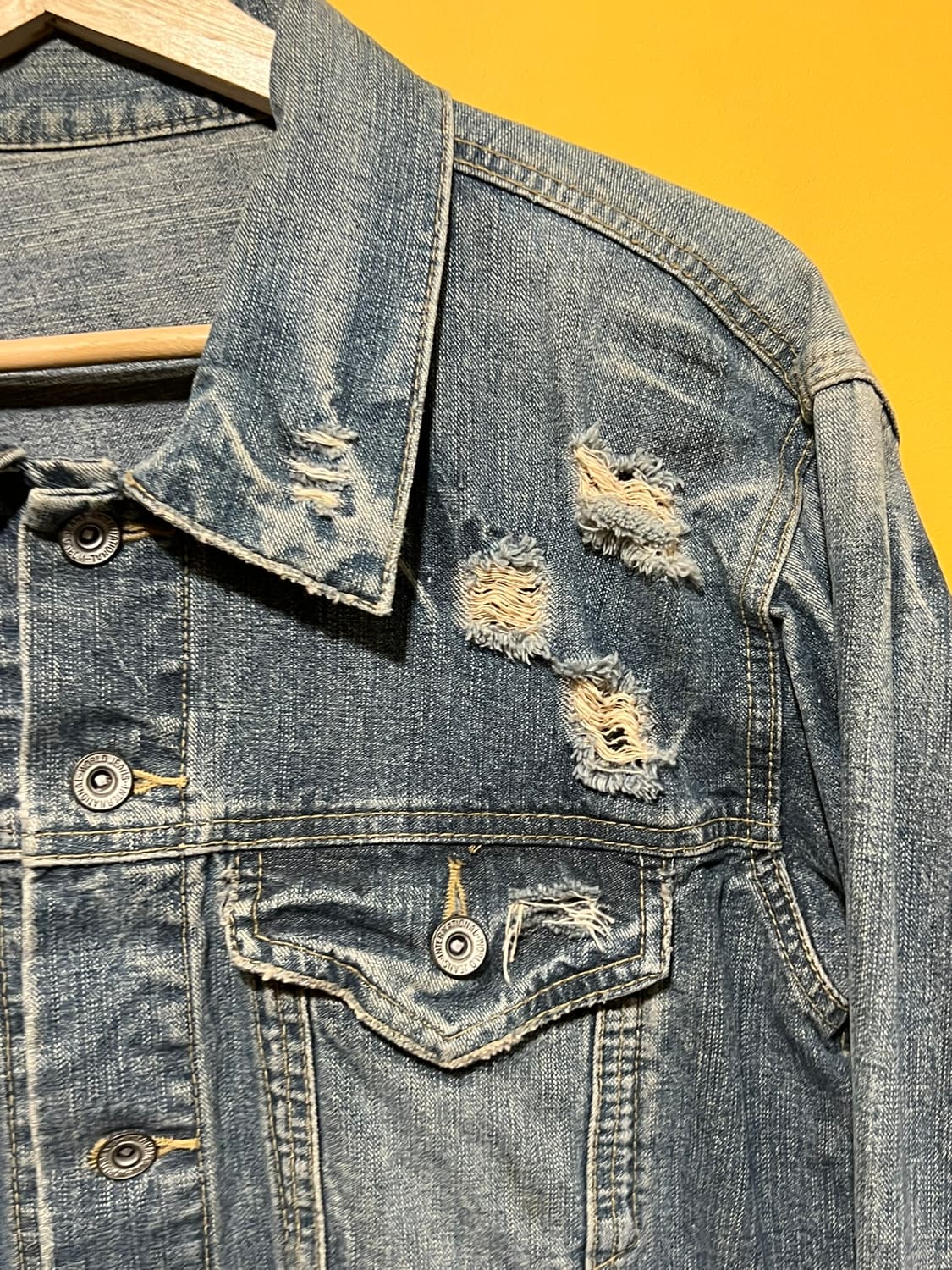 [L] 디스트로이드 일본 빈티지 데님 트러커 자켓 상품이미지2