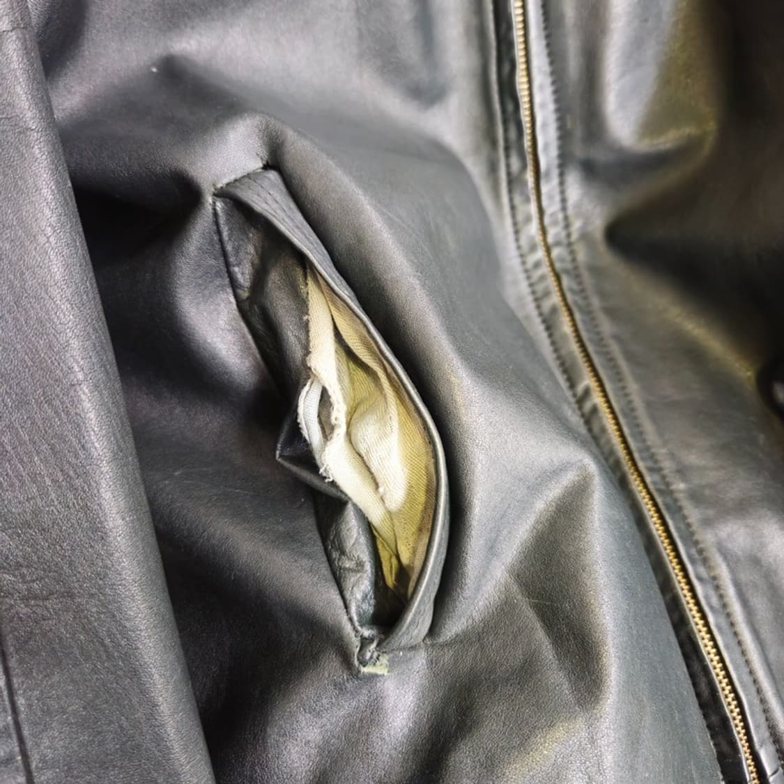 90S 리얼레더 봄버 가죽 자켓  상품이미지7