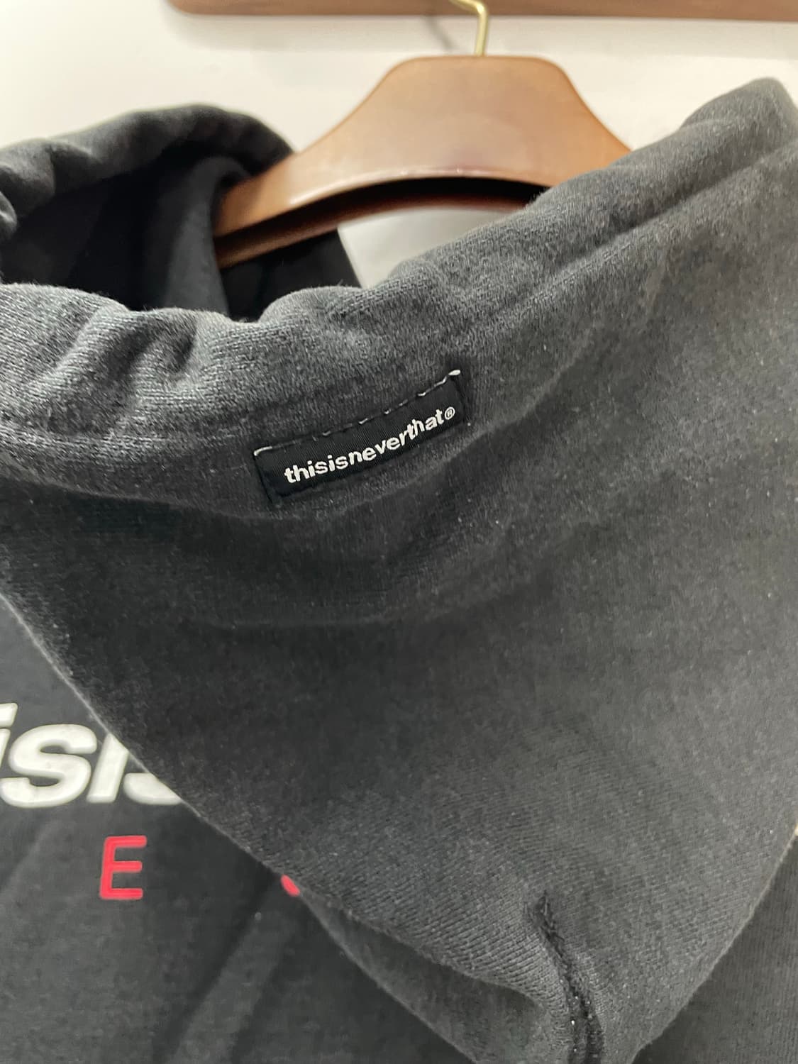 디스이즈네버댓 블랙 로고프린팅 후드티 H1081 상품이미지5