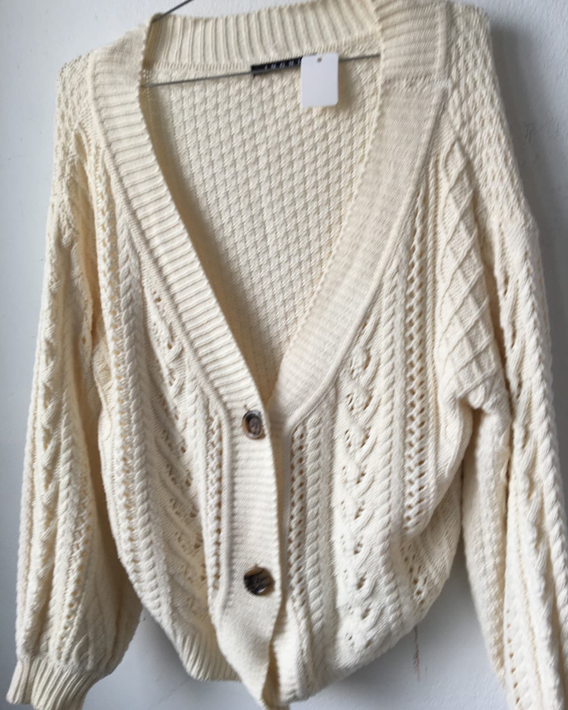 Cable pattern knit cardigan 상품이미지4