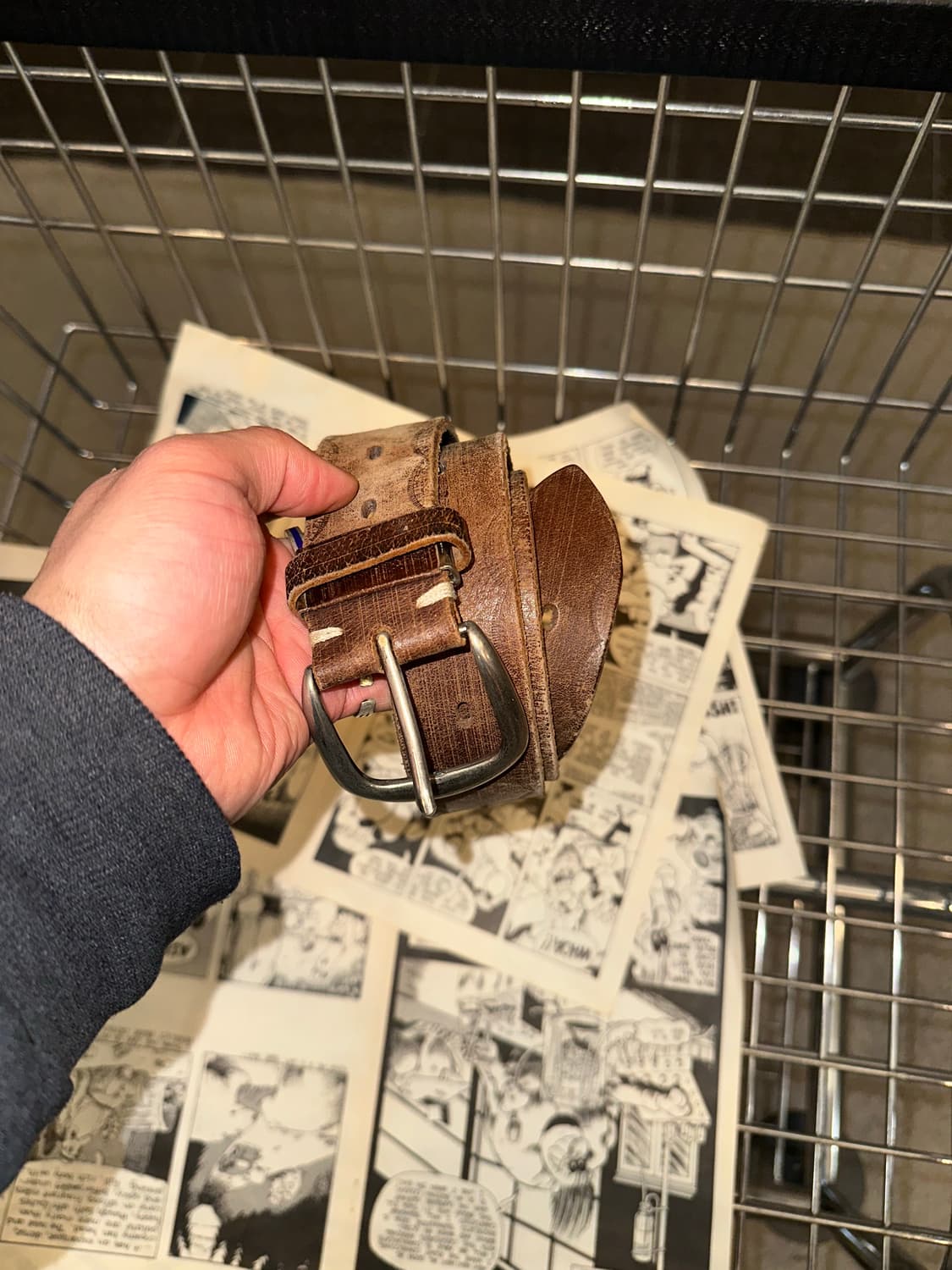 Real leather ethic pattern detail belt 상품이미지9