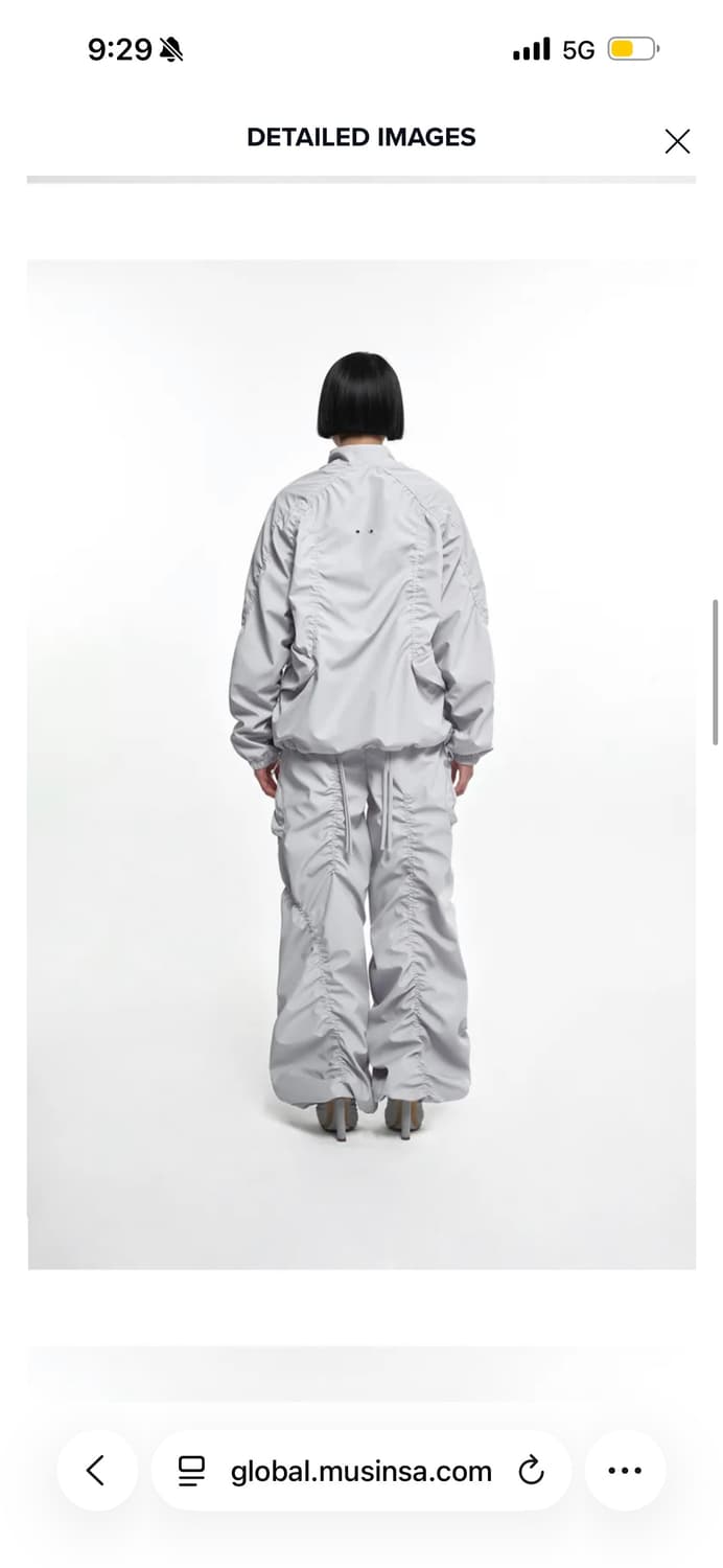 정가 21) SMOCKING CONVEX PANTS 라이트그레이 셔링팬츠 상품이미지3