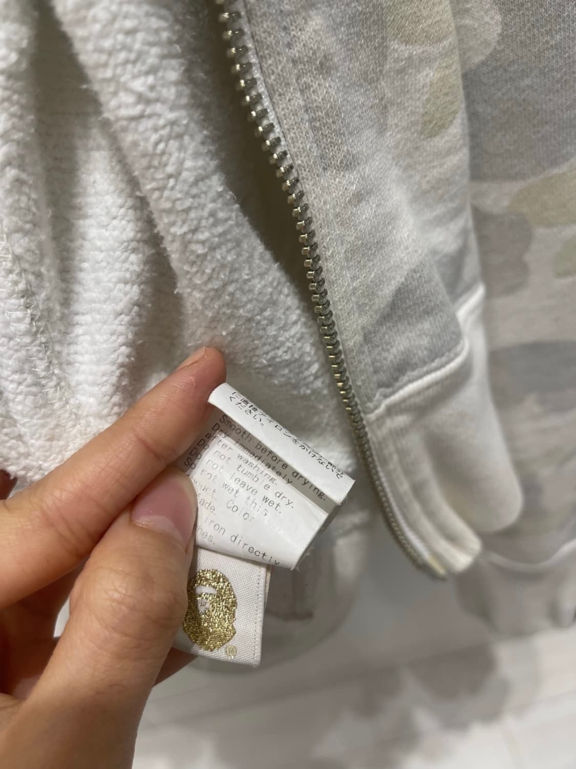 베이프 백계 야광 후드집업 M 상품이미지3