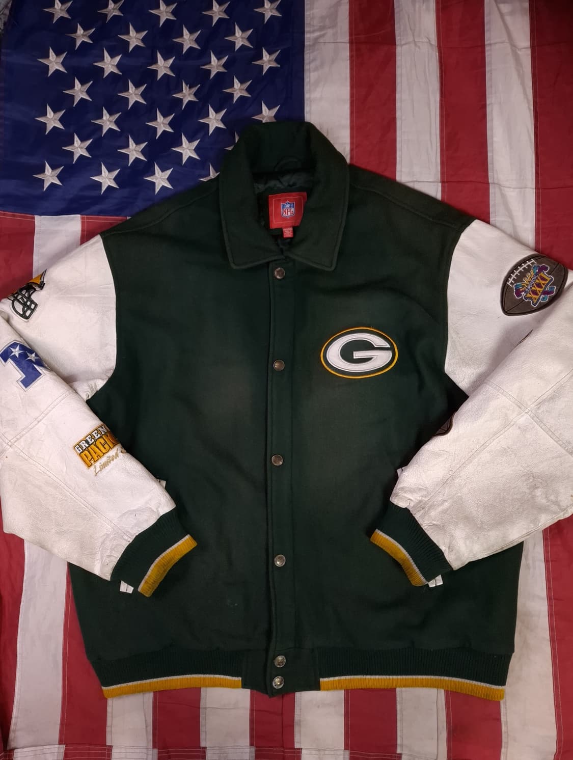 오리지날 NFL 그린베이패커스 슈퍼볼 바시티자켓 상품이미지5