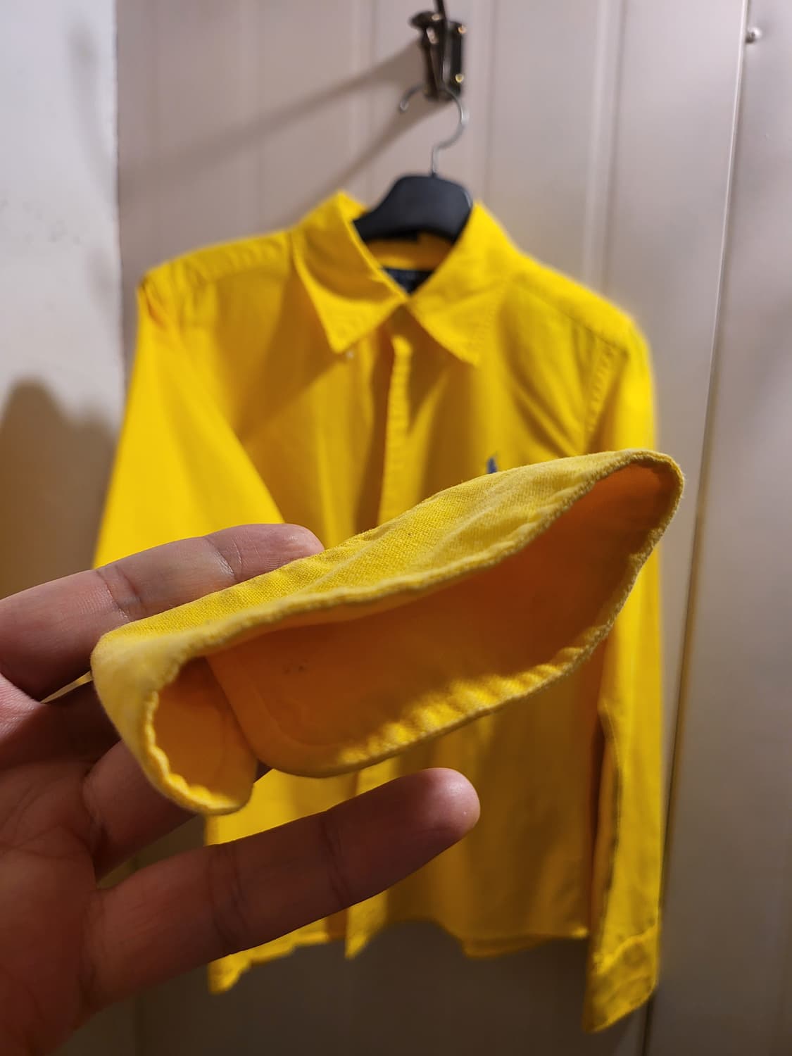 [95]폴로 랄프로렌 옐로우 스키니핏 셔츠 상품이미지4