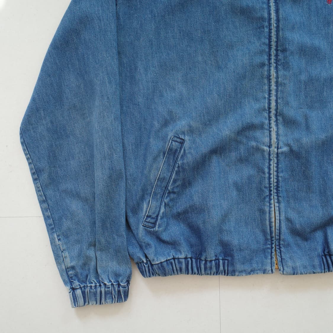 90s 폴로 랄프로렌 데님 베이포트 블루종 해링턴 자켓 XL 상품이미지5
