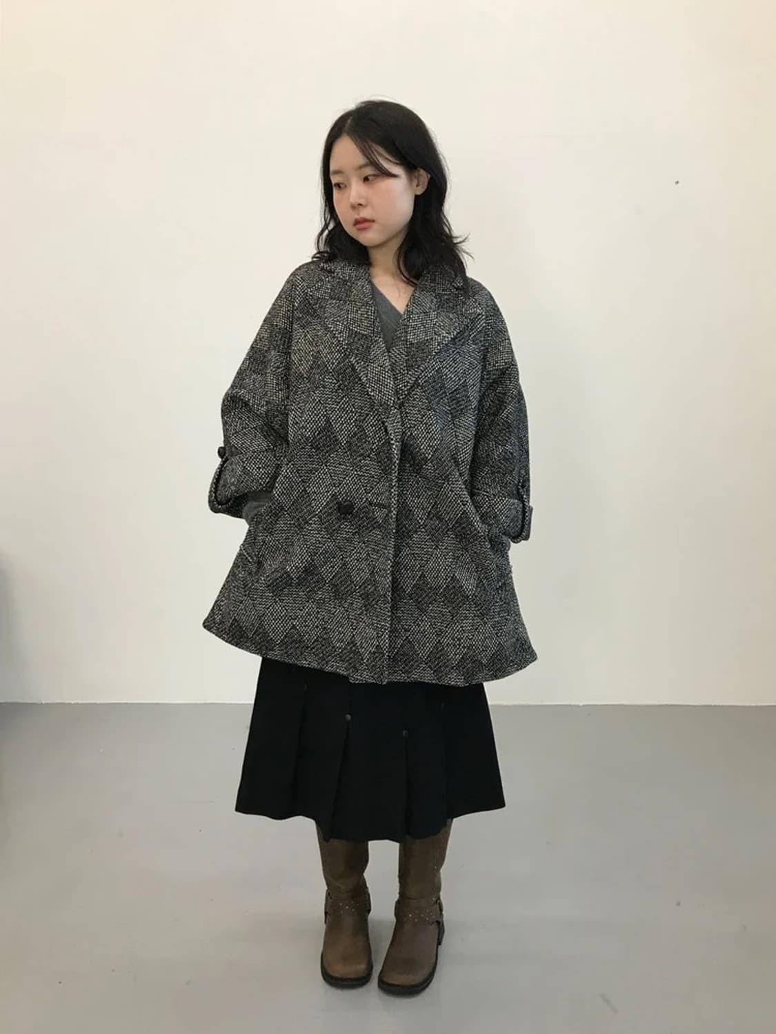 Diane von Furstenberg Herringbone Coat 상품이미지1
