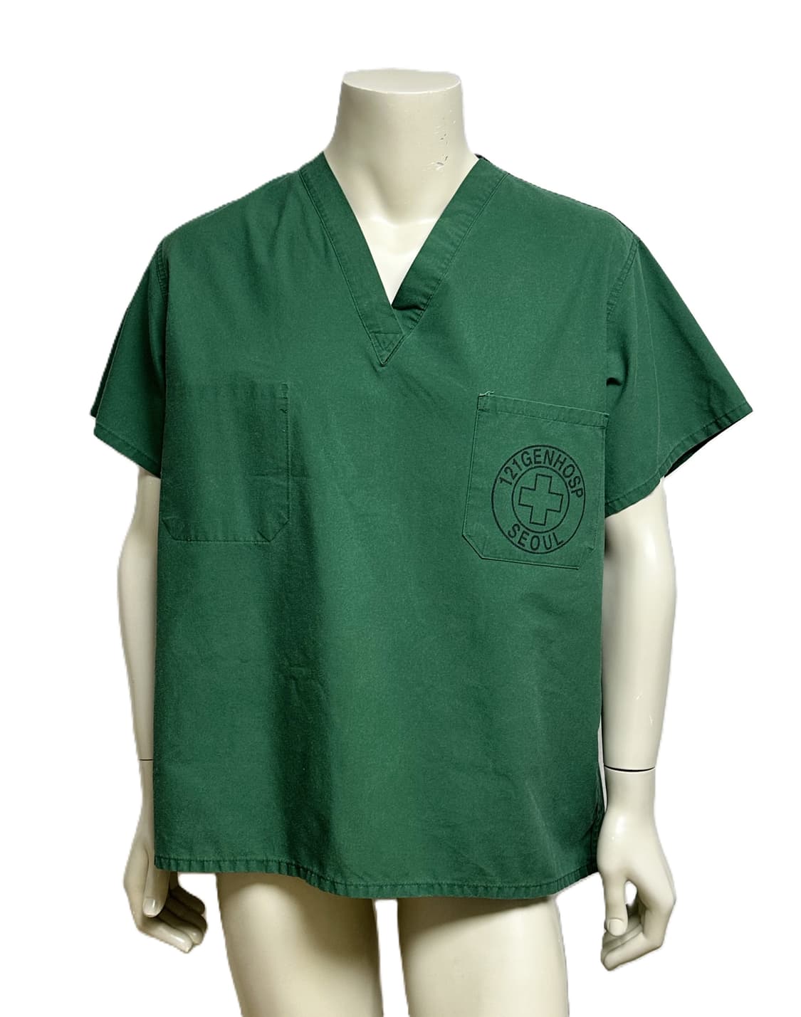 미국 미군 수술복 간호사 군의관 브이넥 반팔 티셔츠 (L) 상품이미지1