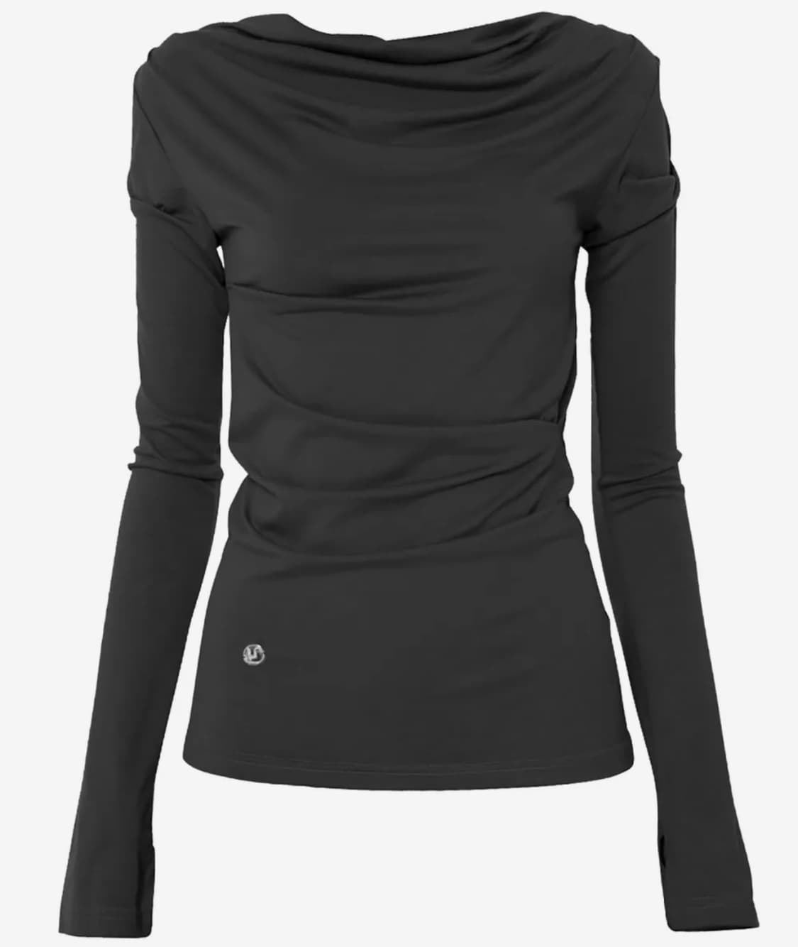 플레어업 드레이프 롱슬리브 블랙 상품이미지2