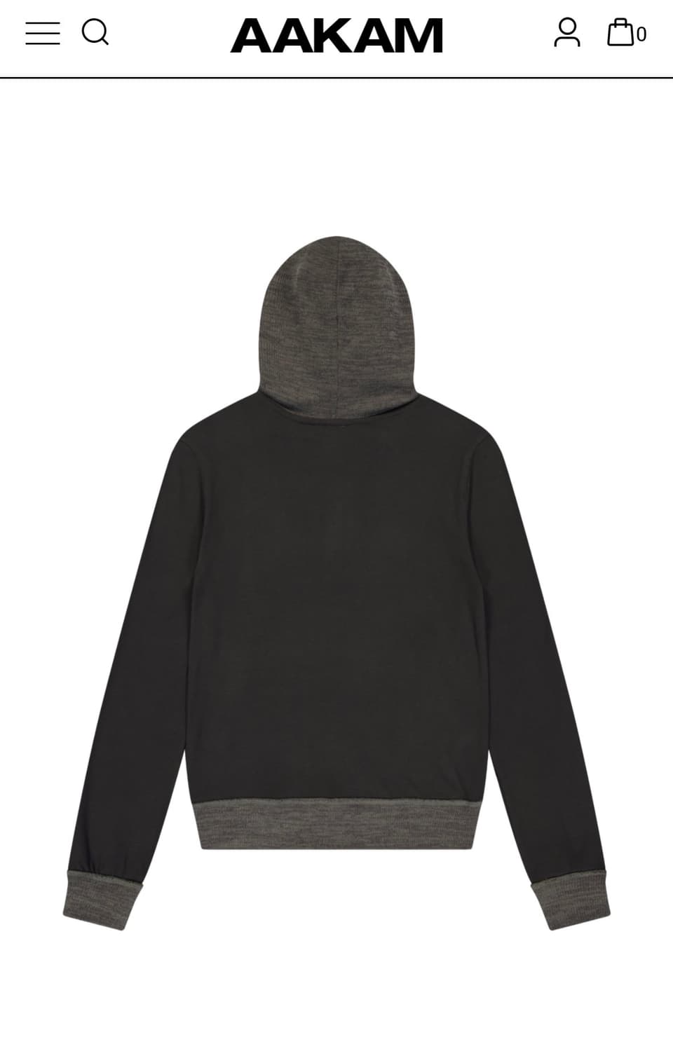 Aakam Contrast Logo Button Hoodie 상품이미지2