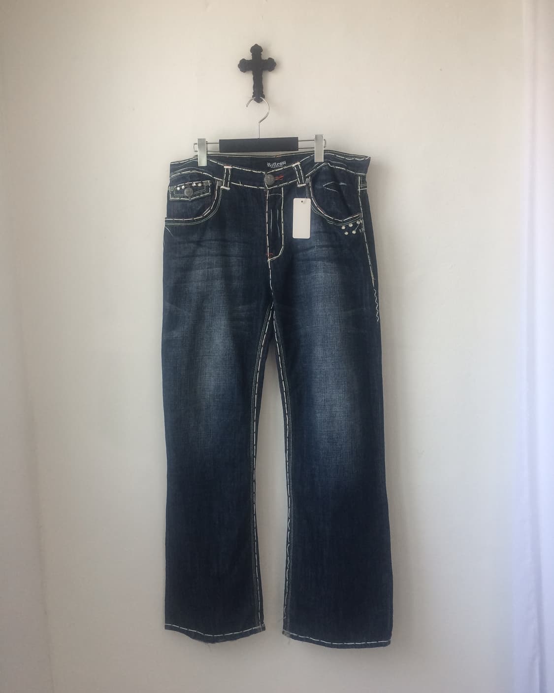 Back pocket point denim pants 상품이미지3