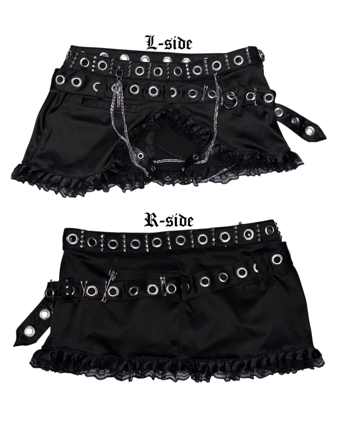 REWORK 032 Black Punk Laced Skirt 상품이미지6
