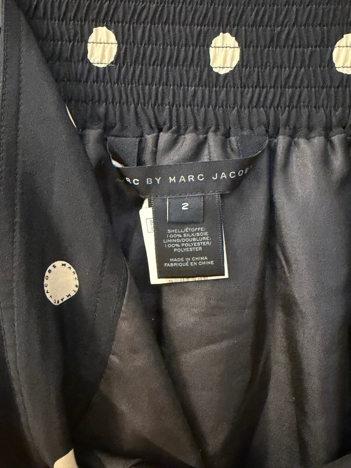 Marc by Marc Jacobs 밴딩 도트 실크 스커트 사이즈 2 상품이미지3