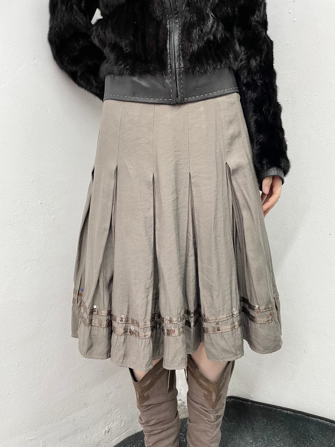 브라운 페어리 스커트 상품이미지6