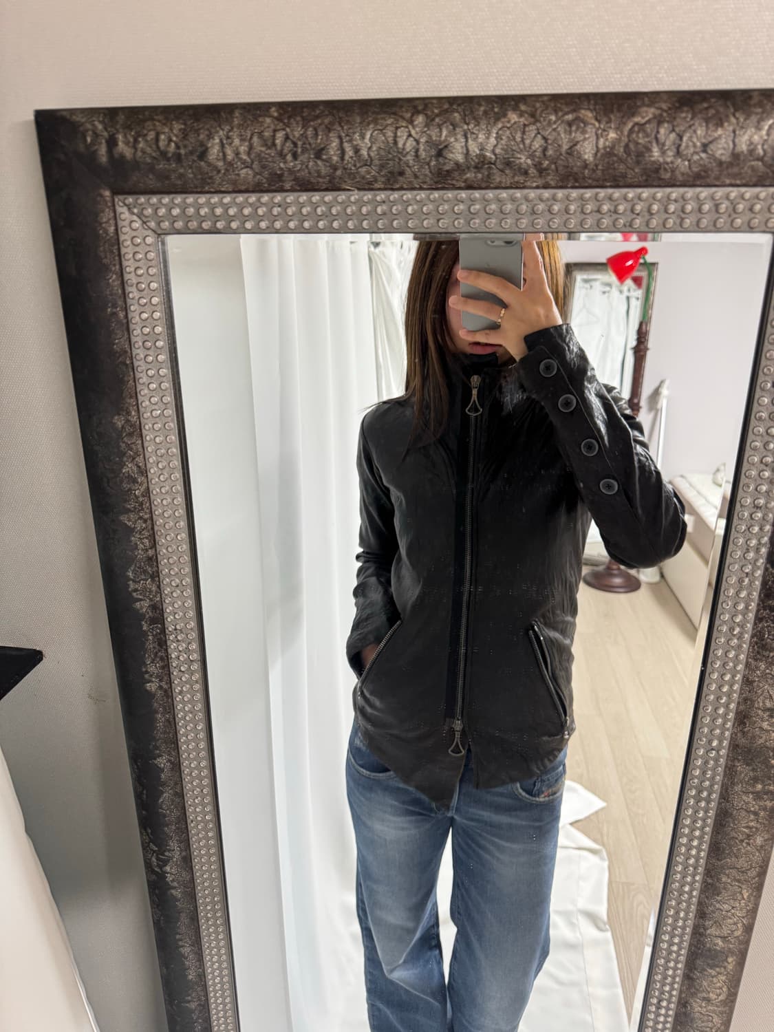 US vintage leather jacket 상품이미지1